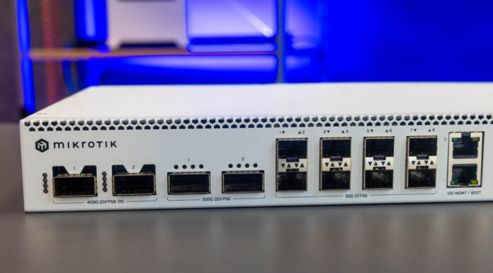 MikroTik CRS812 DDQ 400GbE Switch Launched CRS812-8DS-2DQ-2DDQ MikroTik CRS812 8DS 2DQ 2DDQ Or CRS812 DDQ Latvia Cover