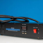 Pyle Pro 20 Outlet 3600W 2 RU Rackmount Power Conditioner Front Angled 1