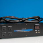 Pyle Pro 20 Outlet 3600W 2 RU Rackmount Power Conditioner Front Angled 2