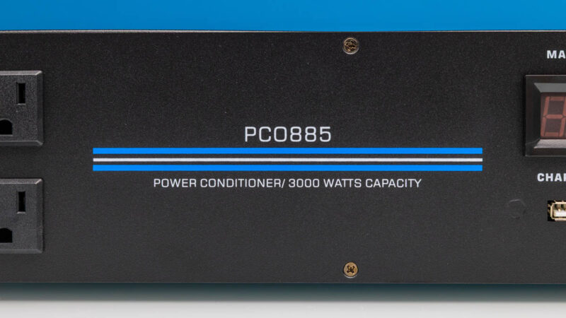 Pyle Pro 20 Outlet 3600W 2 RU Rackmount Power Conditioner Lable