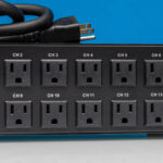 Pyle Pro 20 Outlet 3600W 2 RU Rackmount Power Conditioner Rear AC Outlets