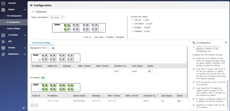 QNAP QSW M3216R 8S8T IP Configuration Setting Guide