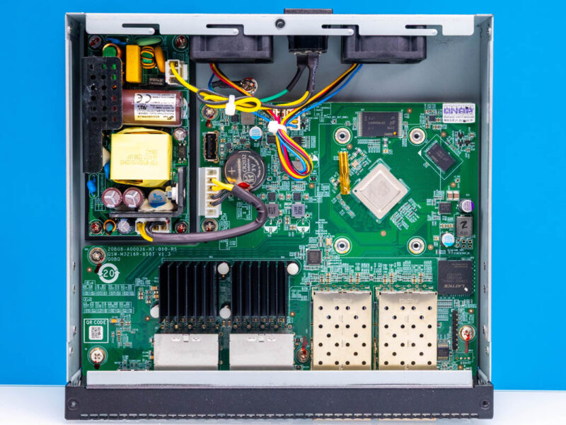 QNAP QSW M3216R 8S8T Internal Overview No Heatsink