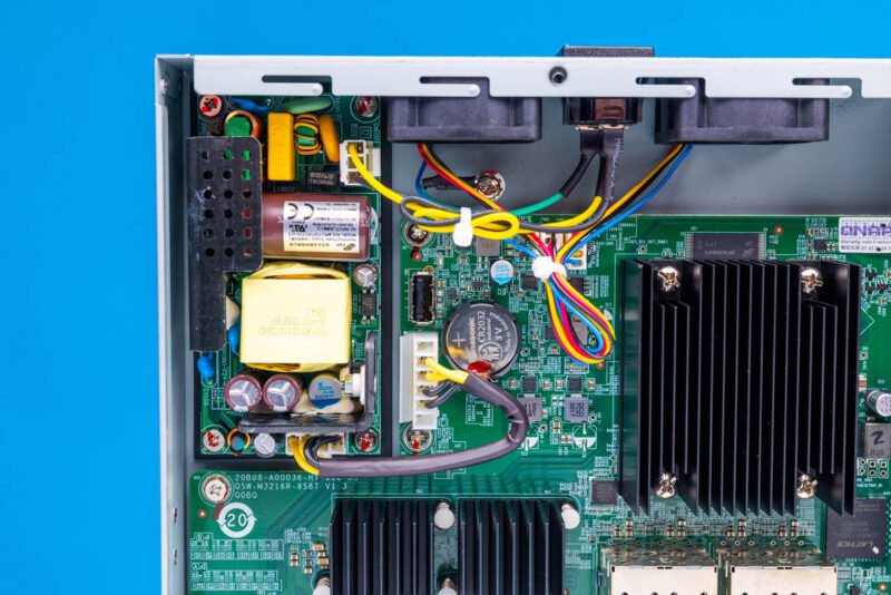 QNAP QSW M3216R 8S8T Internal PSU And Fans