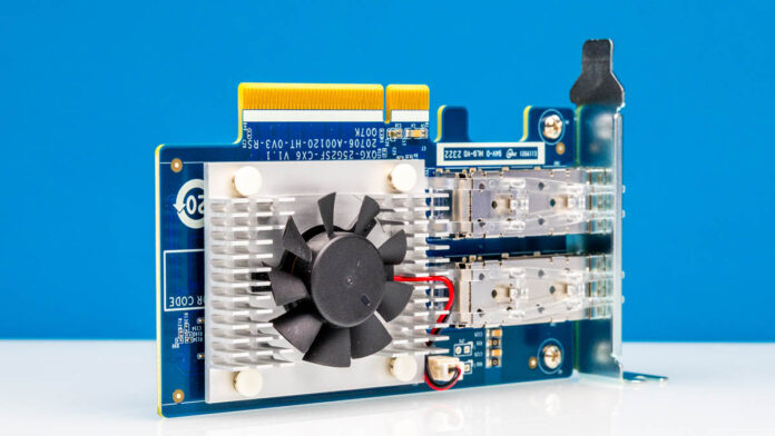 QNAP QXG 25G2SF CX6 Top Angled 1