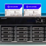 QNAP TS H1290FX Front With Solidigm Drive 1