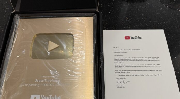 STH Q3 2025 Letter from the Editor Trifecta Challenges ServeTheHome YouTube Gold Play Button Large