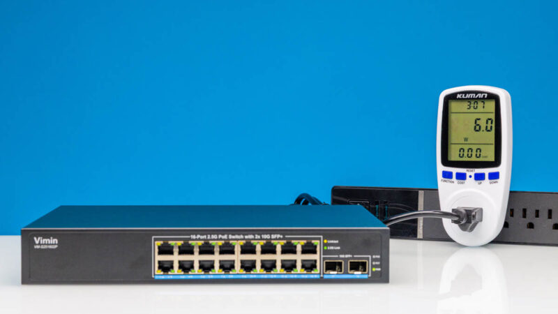 Vimin VM S251602P 16 Port 2.5G PoE Switch With 2x 10G SFP+ Idle Power Consumption 1