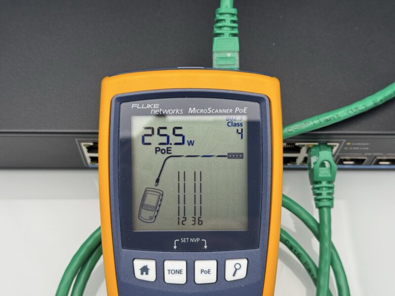 Vimin VM S251602P PoE Testing On Fluke Large