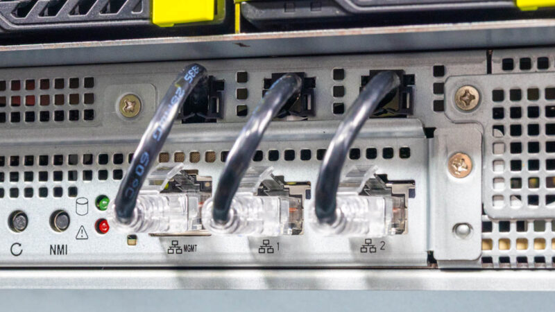 ASRock Rack 8U8X GNR2 SYN B200 Front Ethernet Ports 1