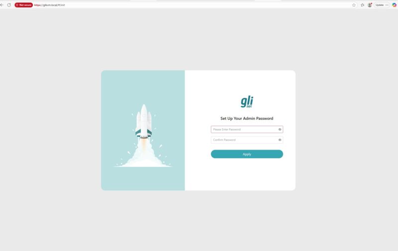 GL.iNet Comet KVM Setup Admin Password
