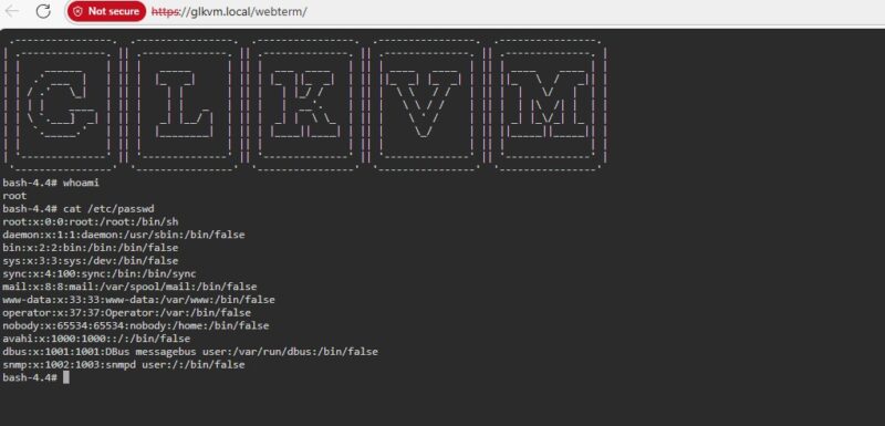 GL.iNet Comet KVM Terminal Users