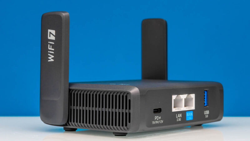 GL.iNet GL BE3600 Slate 7 Rear Angled 3