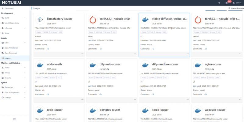 Kaytus MotusAI Container Images