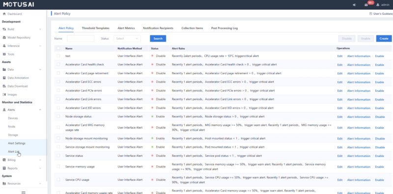 Kaytus MotusAI Monitor Alerts