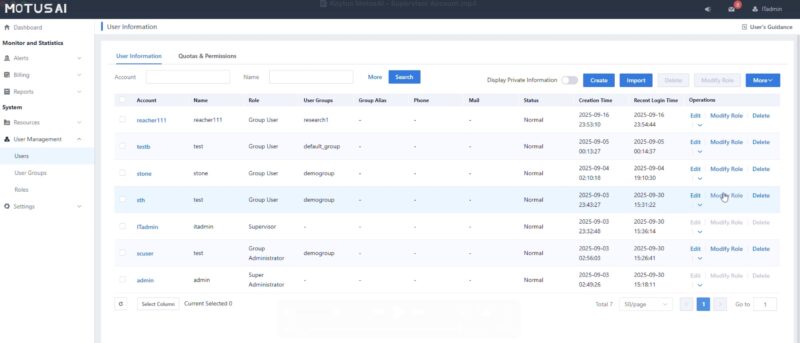 Kaytus MotusAI User Management