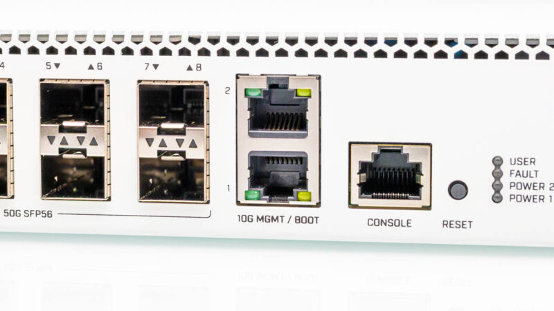 MikroTik CRS812 8DS 2DQ 2DDQ 10G MGMT Port 1