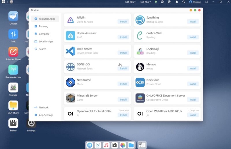 Minisforum MinisCloud Install Apps Large