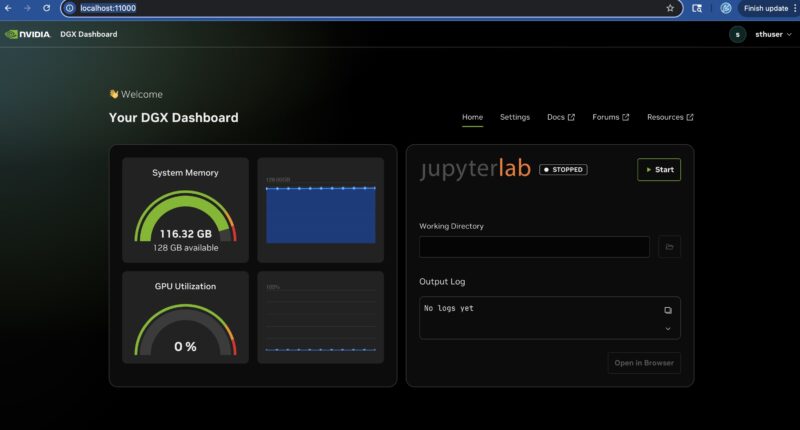 NVIDIA DGX Dashboard 120GB
