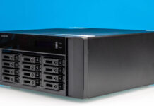 QNAP TS-h1290FX NAS Review The All Flash 25GbE NAS QNAP TS H1290FX Front Angled 1