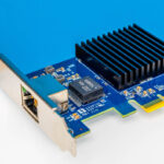 Realtek RTL8127 10Gbase T PCIe Gen4 X1 NIC Angle