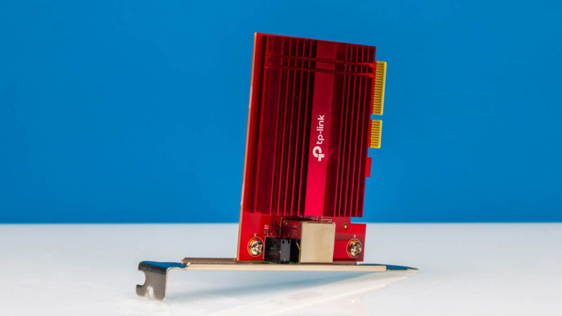 TP Link 10Gigabit PCIe Network Adapter Top Angled 2