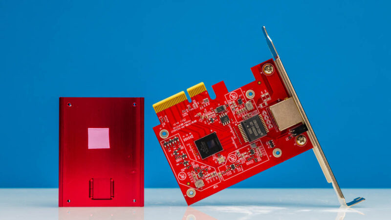 TP Link 10Gigabit PCIe Network Adapter Top With Heatsink