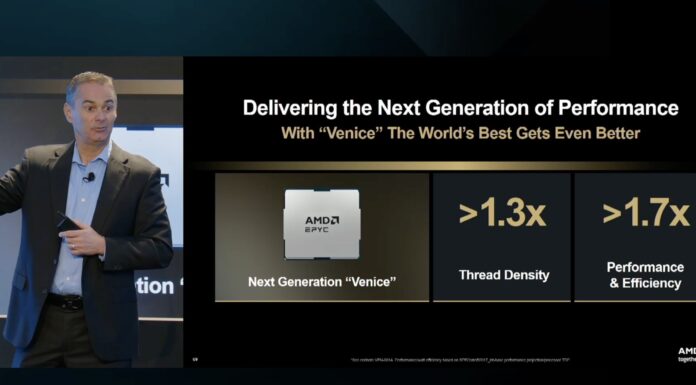 AMD EPYC Venice 2026 with 1.3x Thread Density and 1.7x Performance AMD EPYC Venice At FAD 2025