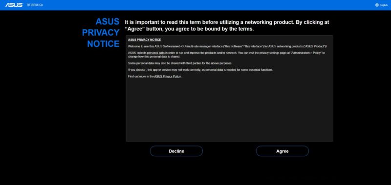 ASUS RT BE58 Go Setup Step 2 Privacy