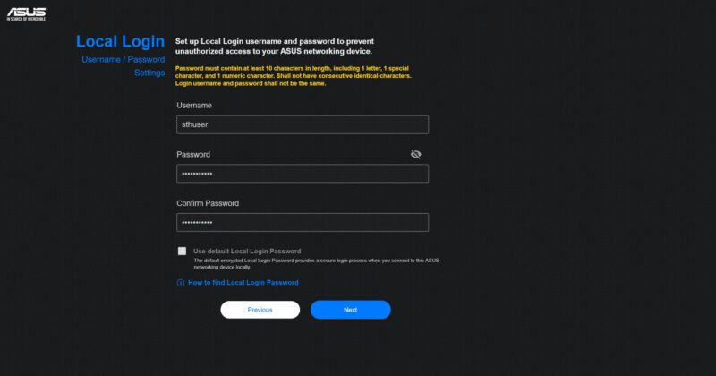 ASUS RT BE58 Go Setup Step 4 Wireless Router Local Login Setup