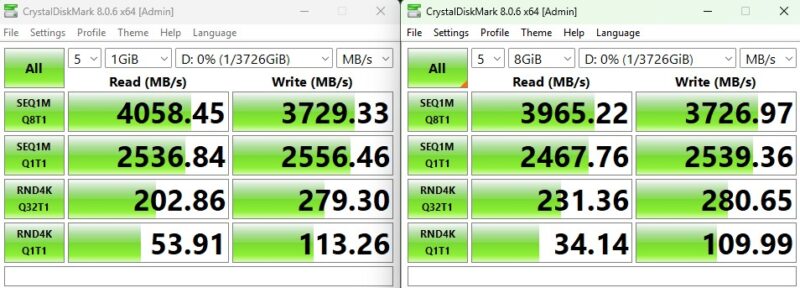Corsair EX400U 4TB CrystalDiskMark