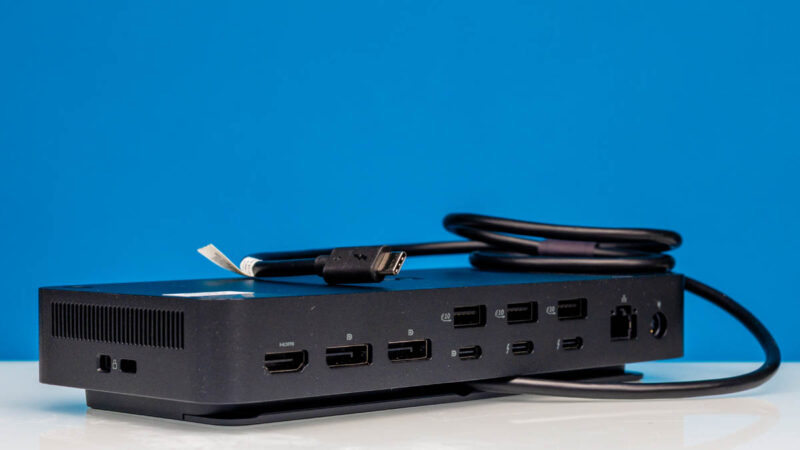 Dell Pro Thunderbolt 5 Smart Dock Rear Angled 1