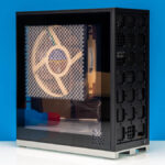 Framework Desktop AMD Ryzen AI Max + 395 128GB Front Angled With Left Panel Installed