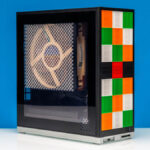 Framework Desktop AMD Ryzen AI Max + 395 128GB Front Angled With Tile Pack 2