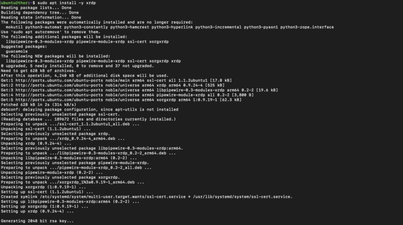 Install Xrdp On NVIDIA Jetson Thor Example