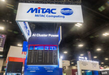 MiTAC G4826Z5 Liquid-Cooled AMD Instinct MI355X Server at SC25 MiTAC SC25 AI Cluster