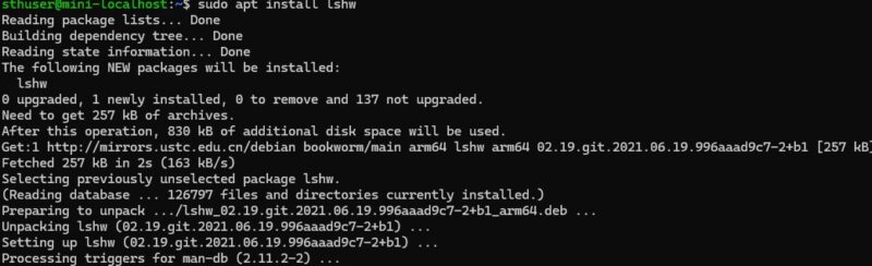 Minisforum MS R1 Apt Install Lshw