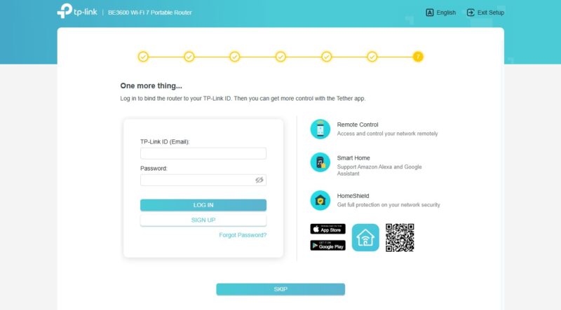 TP Link BE3600 Wi Fi 7 Portable Router Setup Tether App