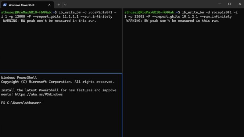 Windows Powershell Split Pane Bottom