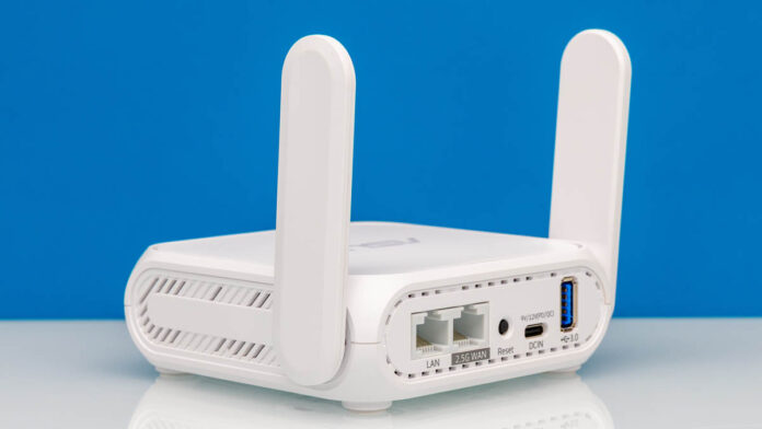 ASUS RT BE58 Go BE3600 Dual Band Wi Fi Router Rear Angled 3 ASUS RT BE58 Go BE3600 Dual Band Wi Fi Router Rear Angled 3