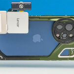 Apple IPhone 15 Pro Max With Small Rig Cage Hollyland Mic And Lexar SSD