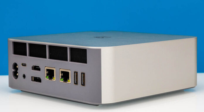 Beelink GTi15 Ultra Review A Dual 10GbE Mini PC with a PCIe GPU Dock Option Beelink GTi15 Ultra Mini PC Rear Angled 2