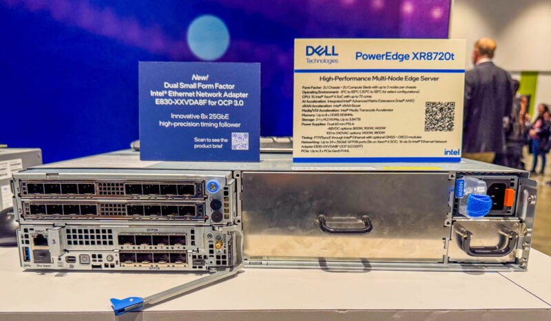 Dell PowerEdge XR8720t With Intel E830 XXVDA8F DSFF Intel Edge AI Demo At OCP 2025 1