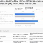 Dell Pro Max 18 Plus Geekbench 6 CPU Versus MS 02 Ultra Desktop Same CPU