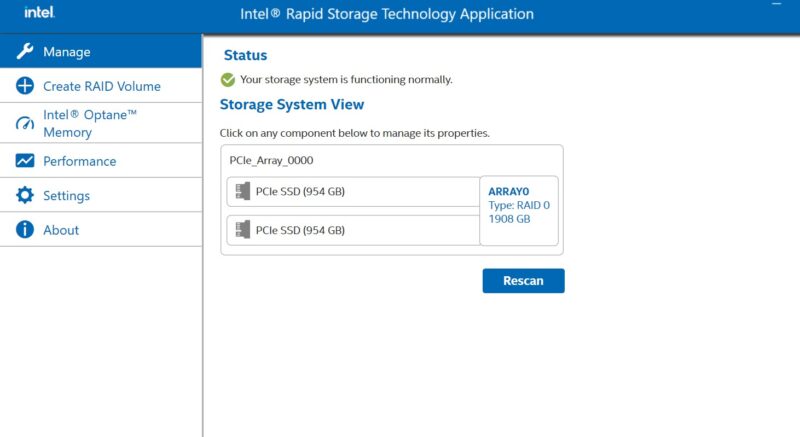 Dell Pro Max 18 Plus RAID 0 SSD Intel RST
