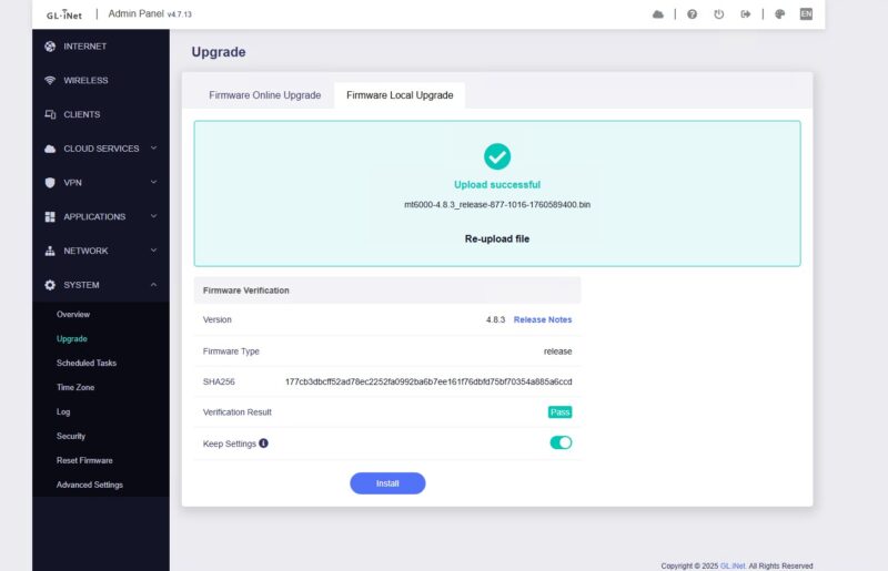 GL.iNet Flint 2 Setup 5 Upgrade Manual