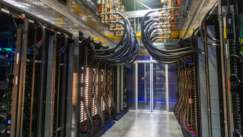 NVIDIA DGX SuperPOD Aisle Equinix SV11