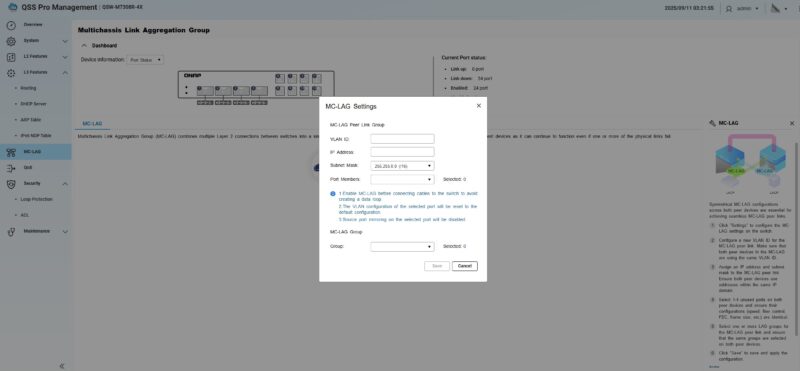 QNAP QSW M7308R 4X QSS Pro MC LAG