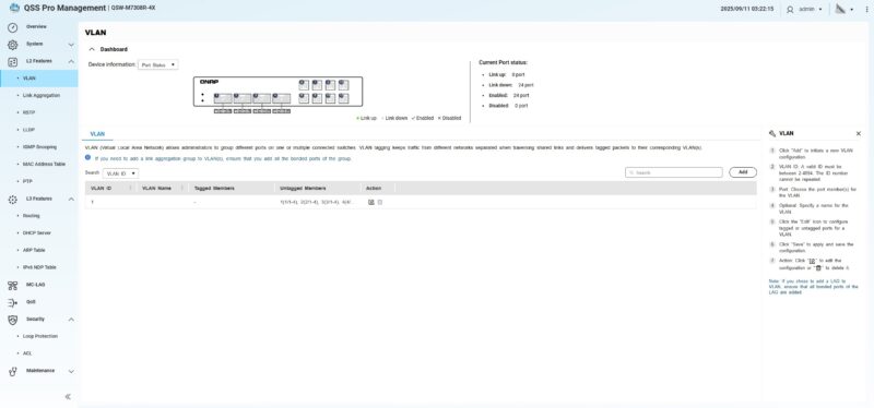 QNAP QSW M7308R 4X QSS Pro VLAN