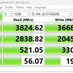 SanDisk Extreme Pro With USB4 CrystalDiskMark 1GB
